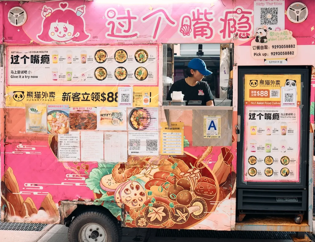 Pink malatang food truck